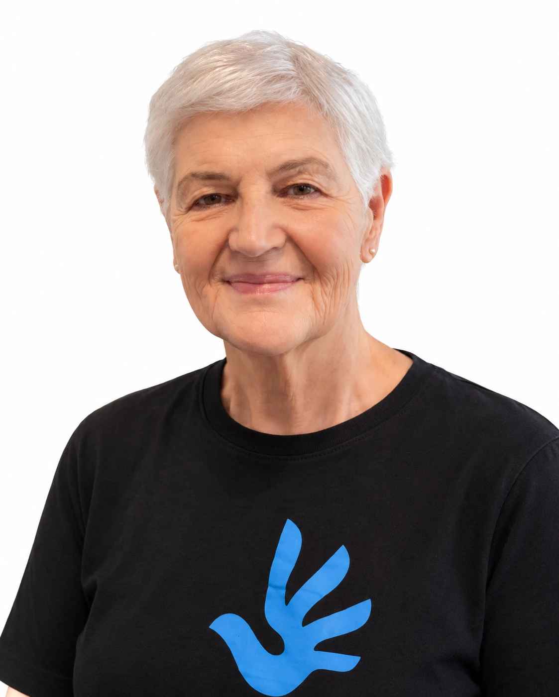 Professor Lizette Rabe in a DignitySA t-shirt